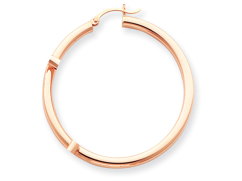 FJC Finejewelers 14k Rose Gold 3mm Hoop Earrings