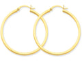FJC Finejewelers 14k Yellow Gold 2mm Square Tube Hoop Earrings