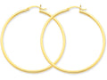 FJC Finejewelers 14k Yellow Gold 2mm Square Tube Hoop Earrings