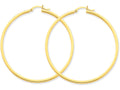 FJC Finejewelers 14k Yellow Gold 2mm Square Tube Hoop Earrings