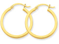 FJC Finejewelers 14k Yellow Gold 2mm Square Tube Hoop Earrings