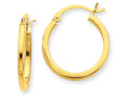 FJC Finejewelers 14k Yellow Gold 2mm Square Tube Hoop Earrings