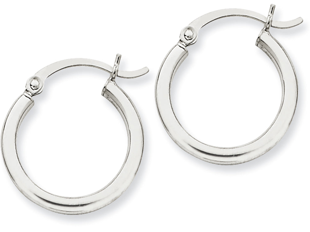 FJC Finejewelers 14k White Gold Lightweight Hoop Earrings