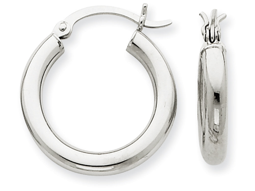 FJC Finejewelers 14k White Gold 3mm Hoop Earrings