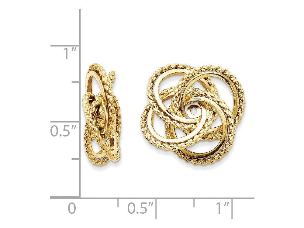 FJC Finejewelers 14k Yellow Gold Polished and Twisted Fancy Earring Jackets