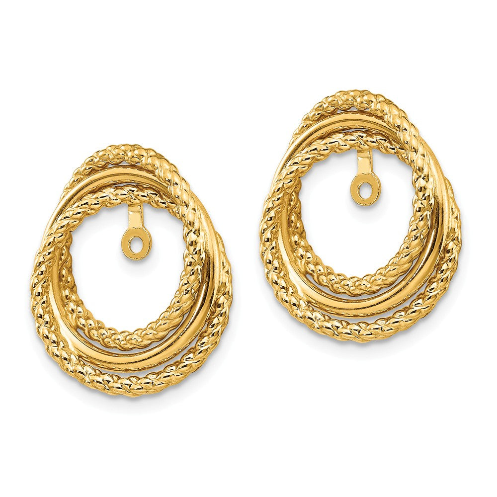 FJC Finejewelers 14k Yellow Gold Polished and Twisted Fancy Earring Jackets (up to 8mm)