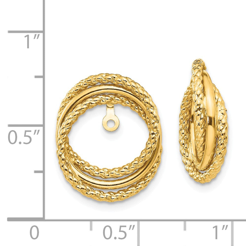 FJC Finejewelers 14k Yellow Gold Polished and Twisted Fancy Earring Jackets (up to 8mm)