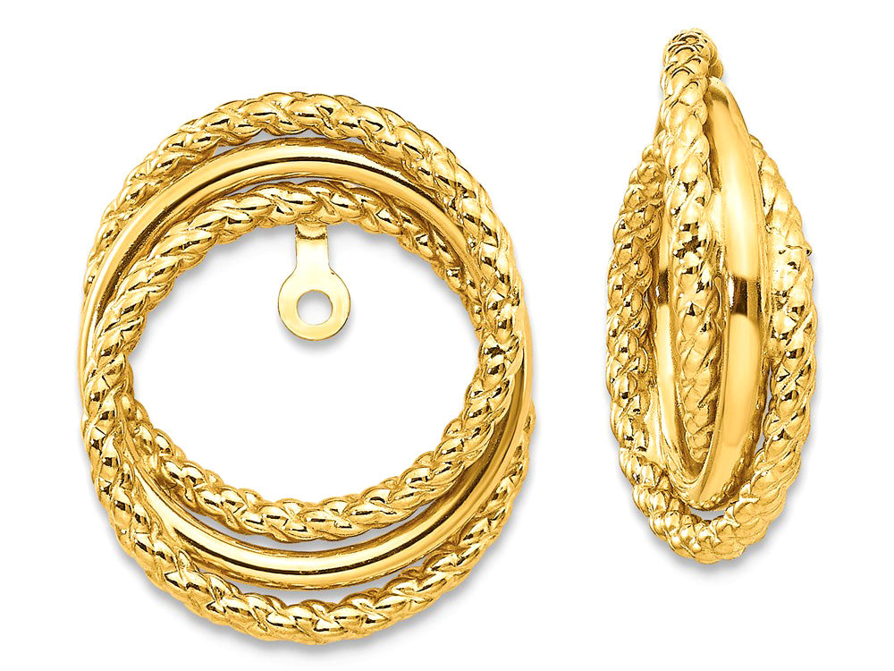 FJC Finejewelers 14k Yellow Gold Polished and Twisted Fancy Earring Jackets (up to 8mm)
