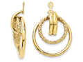 FJC Finejewelers 14k Yellow Gold Polished and Twisted Fancy Earring Jackets