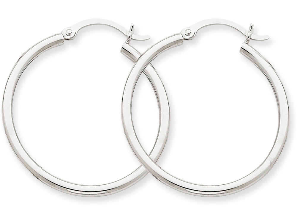 FJC Finejewelers 14k White Gold 2mm Hoop Earrings