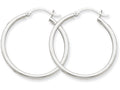 FJC Finejewelers 14k White Gold 2mm Hoop Earrings