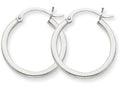FJC Finejewelers 14k White Gold 2mm Round Hoop Earrings