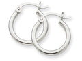 FJC Finejewelers 14k White Gold 2mm Round Hoop Earrings