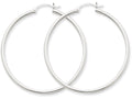 FJC Finejewelers 14k White Gold 2mm Round Hoop Earrings