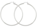 FJC Finejewelers 14k White Gold 2mm Round Hoop Earrings