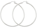 FJC Finejewelers 14k White Gold 2mm Round Hoop Earrings