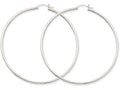 FJC Finejewelers 14k White Gold 2mm Round Hoop Earrings