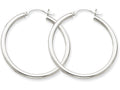 FJC Finejewelers 14k White Gold 2.5mm Round Hoop Earrings