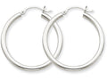 FJC Finejewelers 14k White Gold 2.5mm Round Hoop Earrings