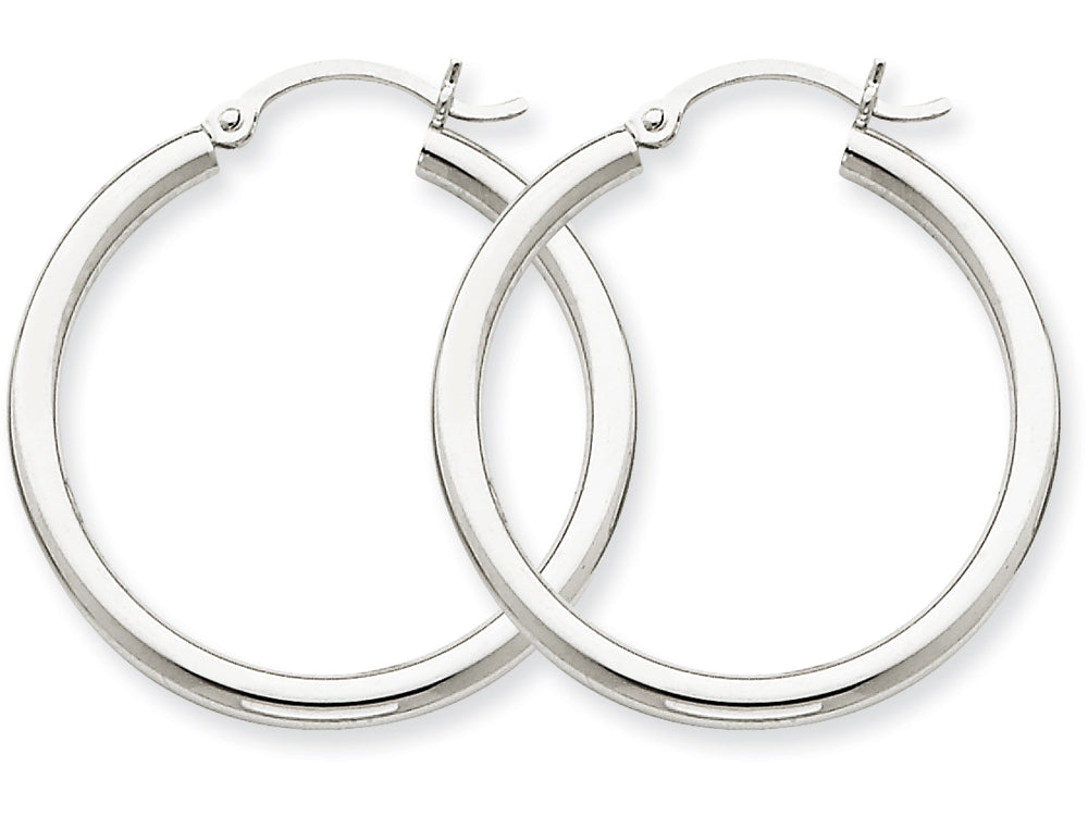 FJC Finejewelers 14k White Gold 2.5mm Round Hoop Earrings