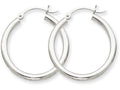 FJC Finejewelers 14k White Gold 2.5mm Round Hoop Earrings