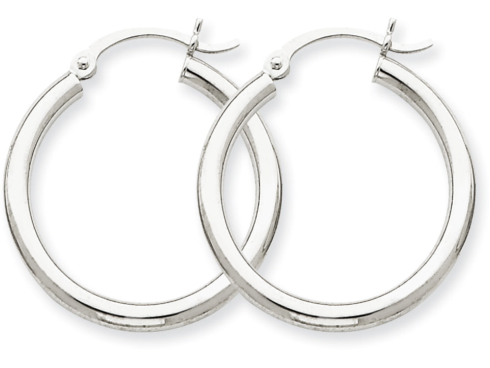 FJC Finejewelers 14k White Gold 2.5mm Round Hoop Earrings