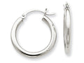 FJC Finejewelers 14k White Gold 2.5mm Round Hoop Earrings