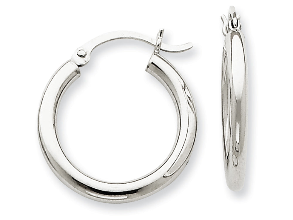 FJC Finejewelers 14k White Gold 2.5mm Round Hoop Earrings