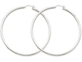 FJC Finejewelers 14k White Gold 2.5mm Round Hoop Earrings