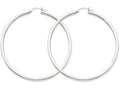 FJC Finejewelers 14k White Gold 2.5mm Round Hoop Earrings