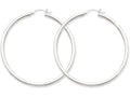 FJC Finejewelers 14k White Gold 2.5mm Round Hoop Earrings