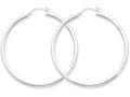 FJC Finejewelers 14k White Gold 2.5mm Round Hoop Earrings