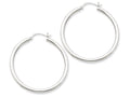 FJC Finejewelers 14k White Gold 2.5mm Round Hoop Earrings