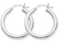 FJC Finejewelers 14k White Gold 3mm Round Hoop Earrings