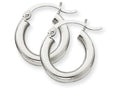 FJC Finejewelers 14k White Gold 3mm Round Hoop Earrings