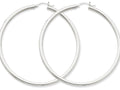 FJC Finejewelers 14k White Gold 3mm Round Hoop Earrings