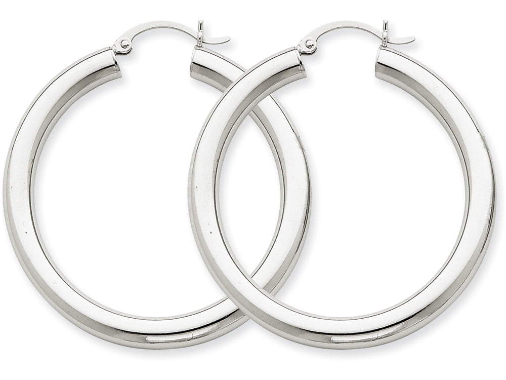 FJC Finejewelers 14k 4mm White Gold Hoop Earrings
