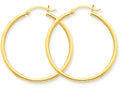 FJC Finejewelers 14k Yellow Gold Polished 2mm Round Hoop Earrings