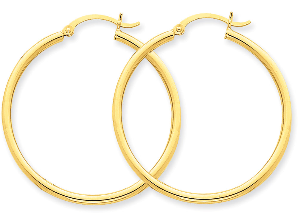 FJC Finejewelers 14k Yellow Gold Polished 2mm Round Hoop Earrings