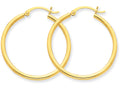 FJC Finejewelers 14k Yellow Gold Polished 2mm Round Hoop Earrings