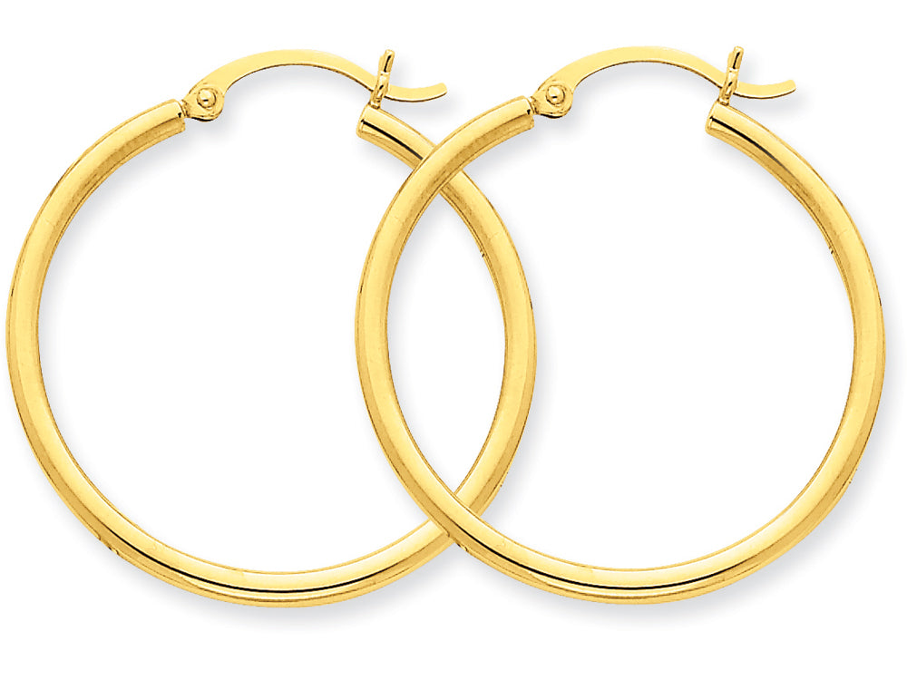 FJC Finejewelers 14k Yellow Gold Polished 2mm Round Hoop Earrings