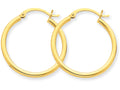 FJC Finejewelers 14k Yellow Gold Polished 2mm Round Hoop Earrings