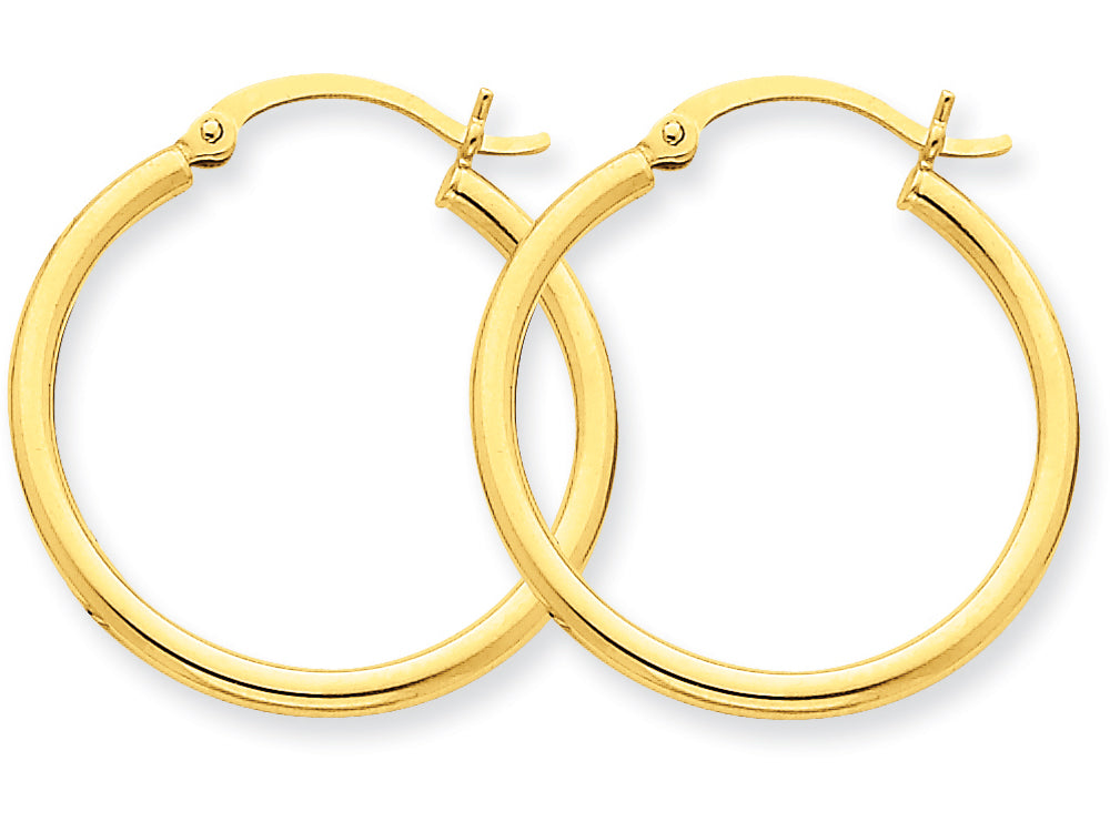 FJC Finejewelers 14k Yellow Gold Polished 2mm Round Hoop Earrings