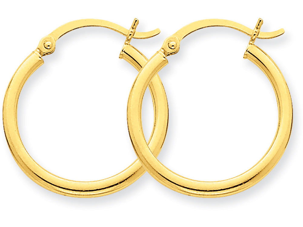 FJC Finejewelers 14k Yellow Gold Polished 2mm Round Hoop Earrings