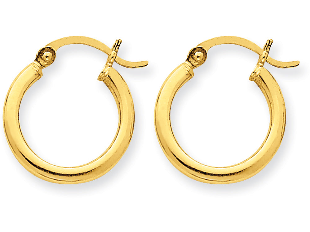 FJC Finejewelers 14k Yellow Gold Polished 2mm Round Hoop Earrings