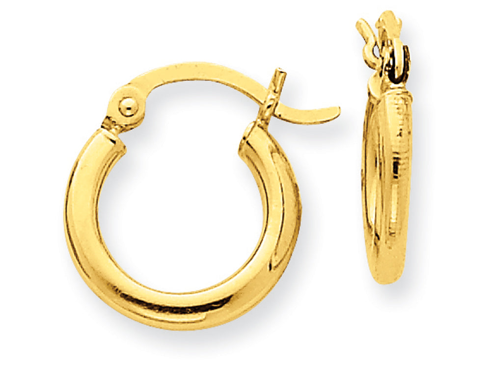 FJC Finejewelers 14k Yellow Gold Polished 2mm Round Hoop Earrings