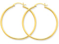 FJC Finejewelers 14k Yellow Gold Polished 2mm Round Hoop Earrings