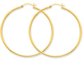 FJC Finejewelers 14k Yellow Gold Polished 2mm Round Hoop Earrings