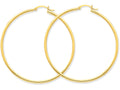 FJC Finejewelers 14k Yellow Gold Polished 2mm Round Hoop Earrings