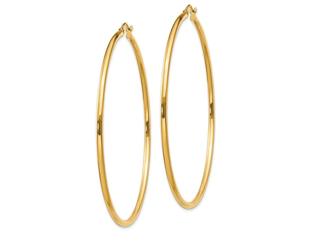 FJC Finejewelers 14k Yellow Gold Polished 2mm Round Hoop Earrings